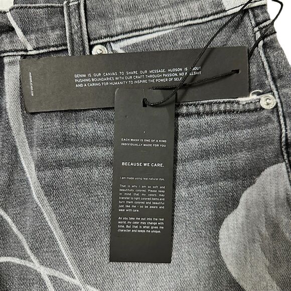 Hudson Kenzie Cut-Off Denim Shorts | Light Wash Floral | Size 26 | NWT - Picture 10 of 11